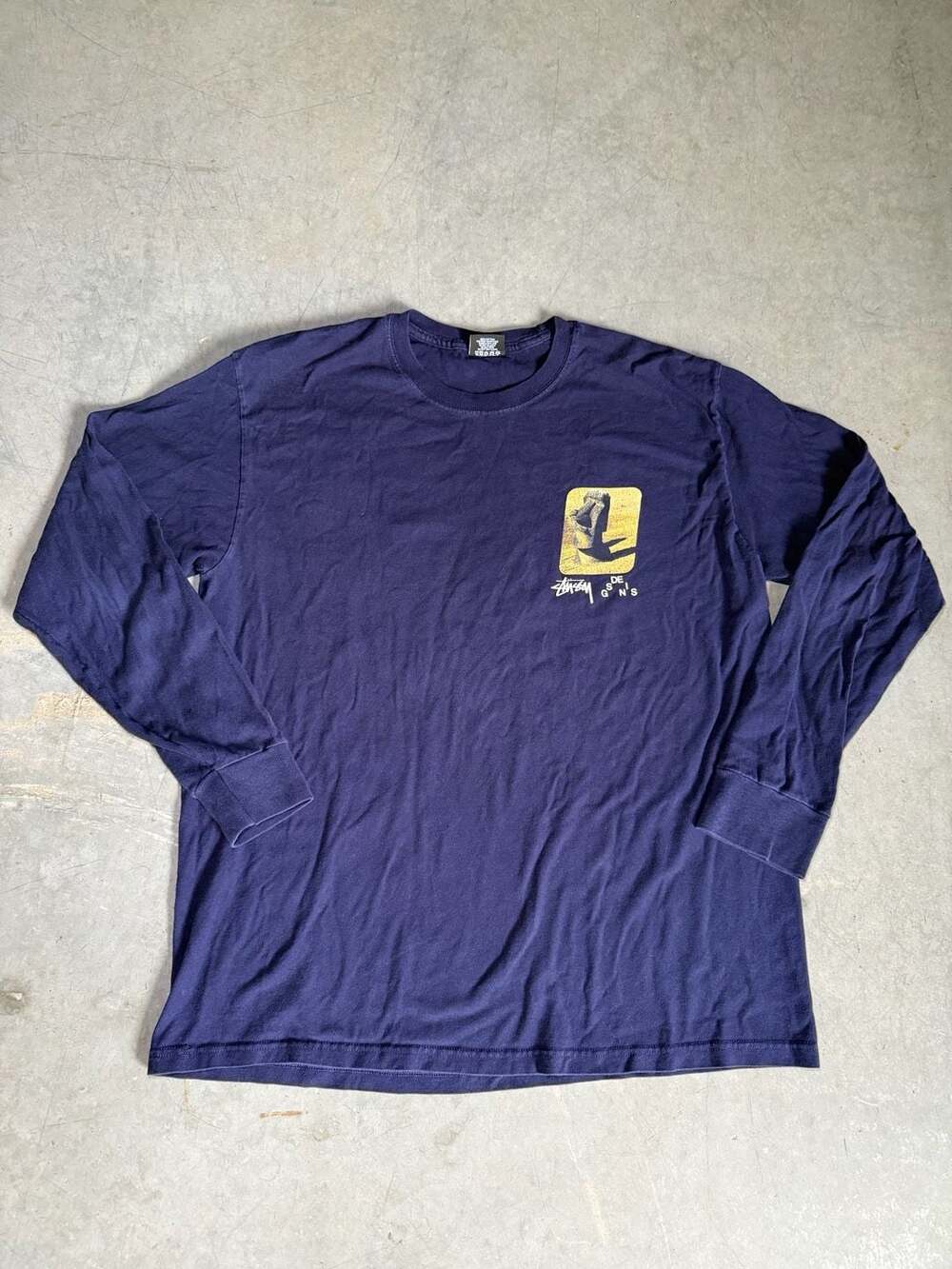 00s Stussy Designs Long Sleeve T Shirt Size L Navy